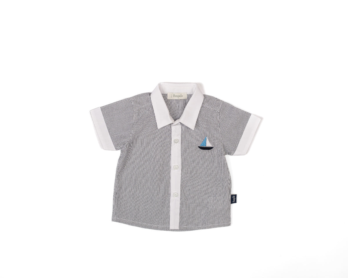 Fashionable half sleeve Babyboy chemise by Pompelo