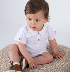 Baby boy half sleeve and short jumpsuit by Pomeplo