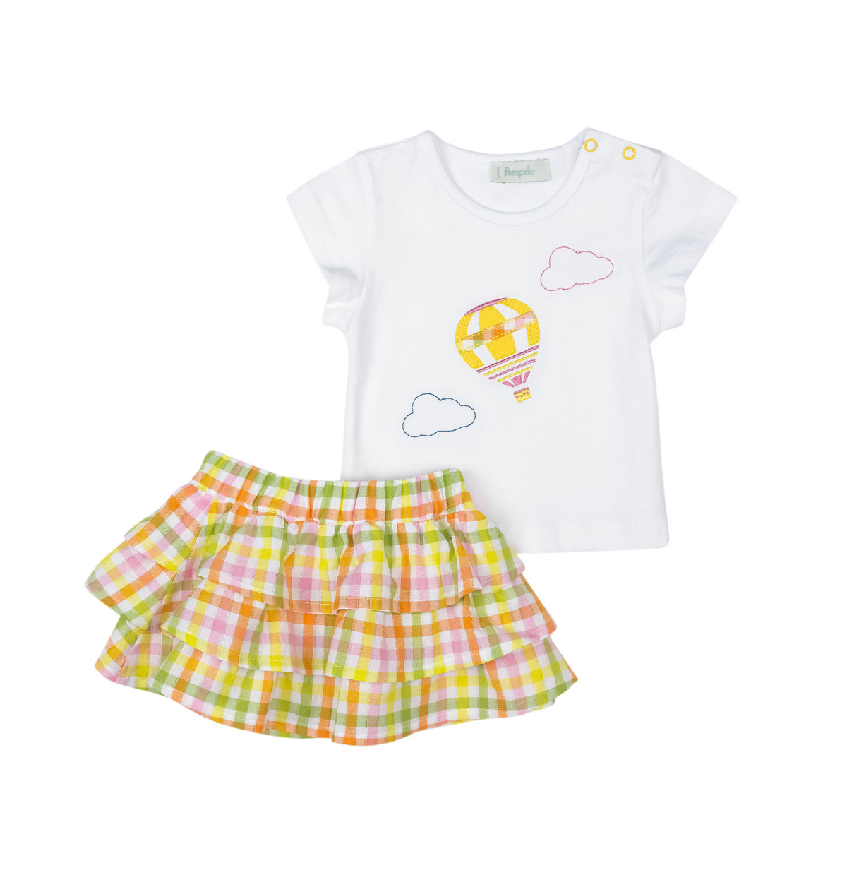 Modish summer colorful baby girl set by Pompelo