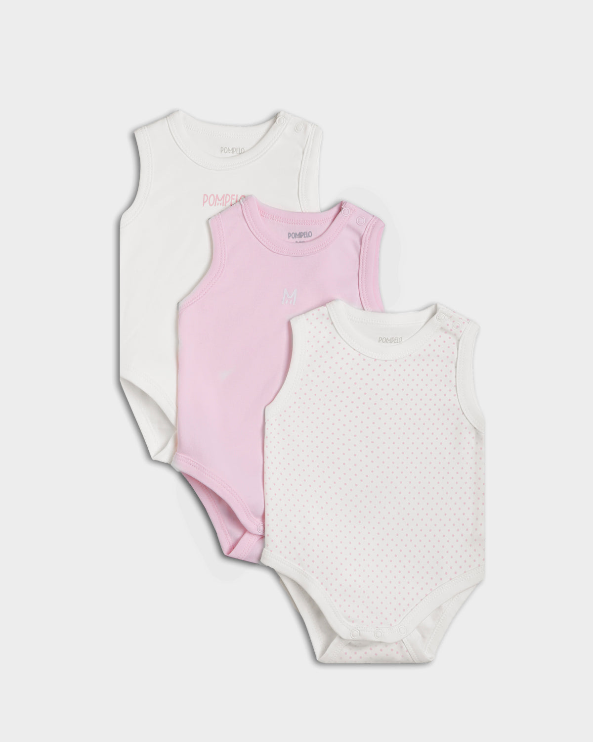 Set of 3 baby girl cotton bodysuits soft and comfy