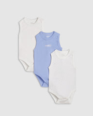 3-pack baby boy cotton bodysuits – soft, breathable, and everyday essentials.