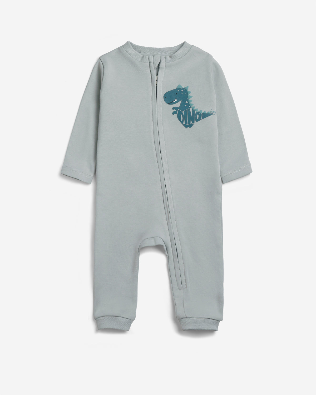 Cute Dinosaur Print Cotton Jumpsuit – Mint Green