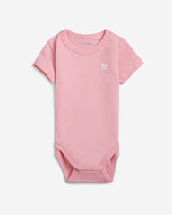 pack of 3, Soft cotton baby girl bodysuits,  short sleeves and pastel tones