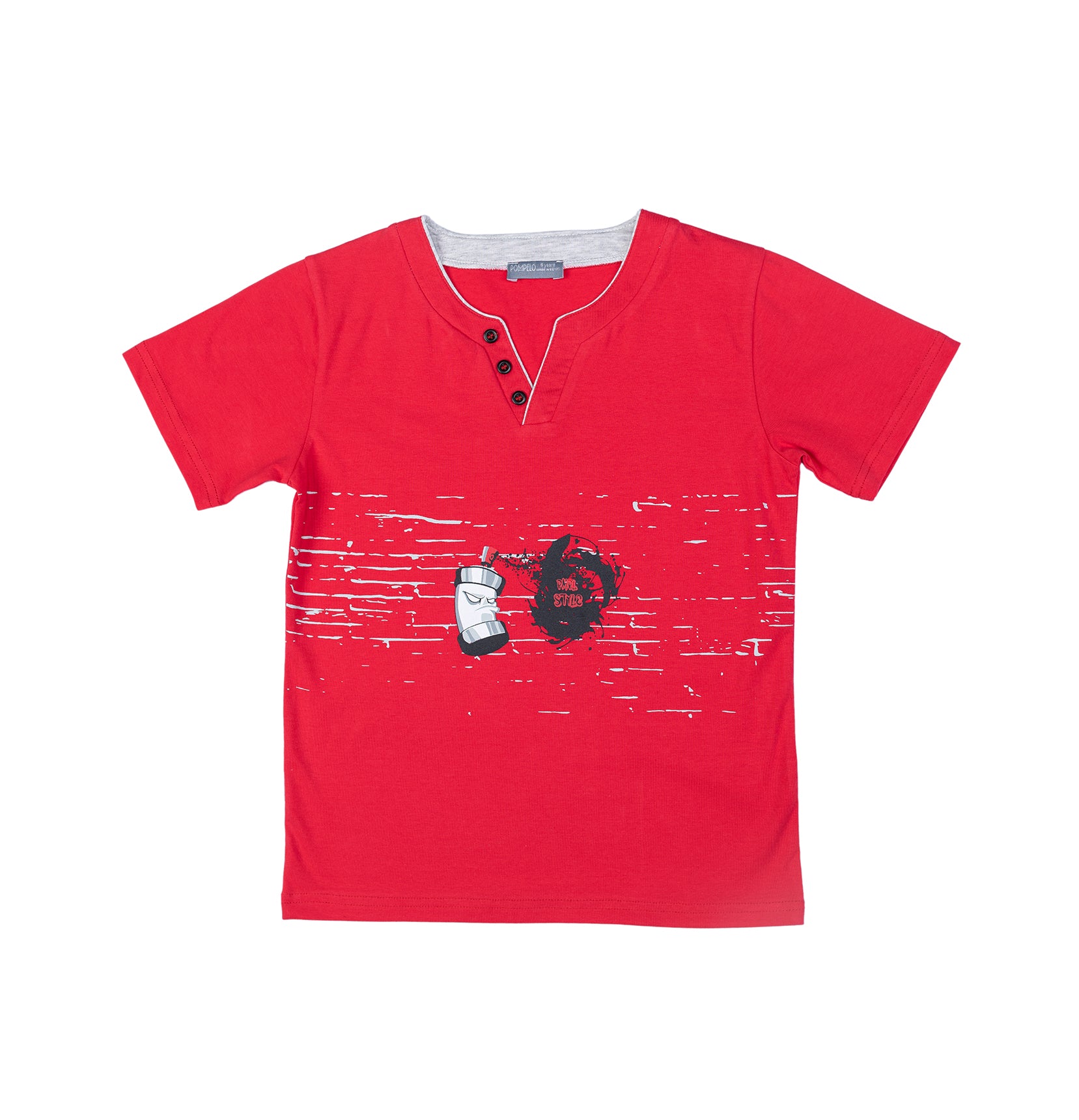 Trendy half sleeve cotton tshirt for boys by Pompelo