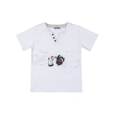 Trendy half sleeve cotton tshirt for boys by Pompelo