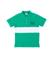 half sleeve polo t-shirt with white strip
