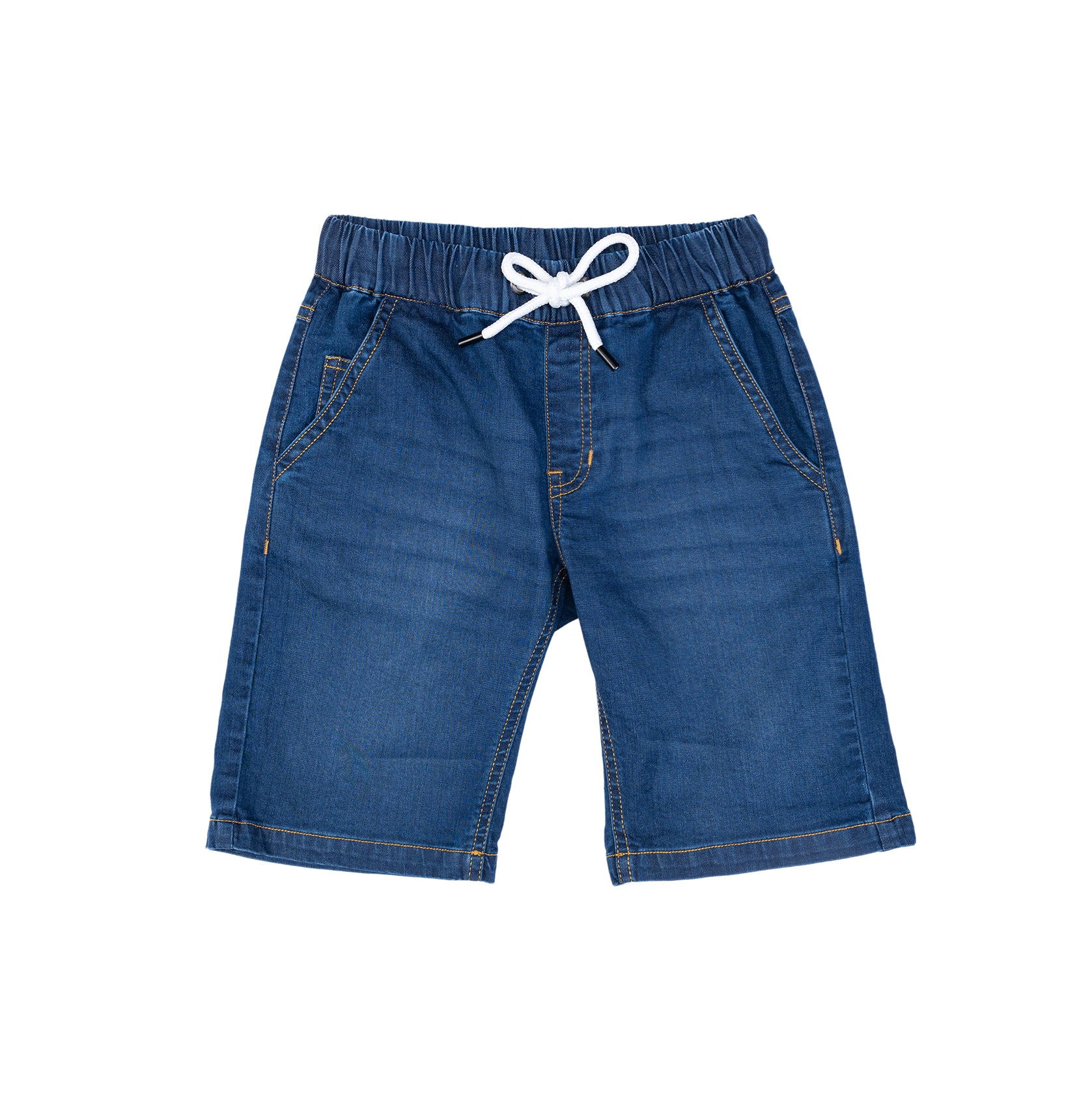 Boy navy short jeans with white band by Pompelo