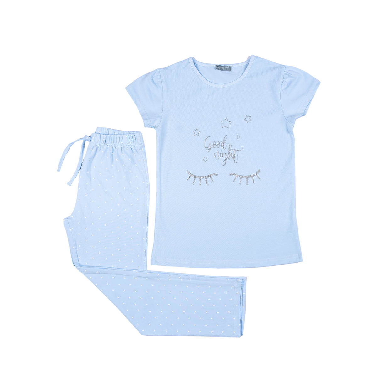 Girl cotton  good night pajamas set by Pompelo
