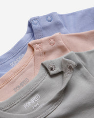 3-pack baby boy short-sleeve cotton bodysuits  perfect for everyday wear.