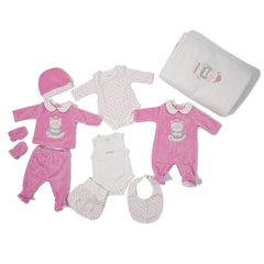 9-PIECE BABY GIRL LAYETTE SET by Pompelo