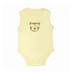 Fun printed set of 3 sleeveless jumpsuits for baby boys by Pompelo