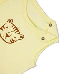 Fun printed set of 3 sleeveless jumpsuits for baby boys by Pompelo