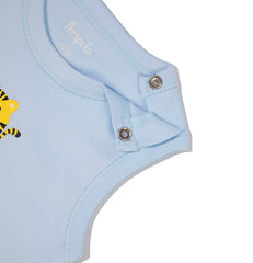 Fun printed set of 3 sleeveless jumpsuits for baby boys by Pompelo