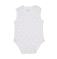 Fun printed set of 3 sleeveless jumpsuits for baby boys by Pompelo