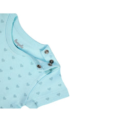Fun printed half sleeve baby girl set of 3 overalls by Pompelo