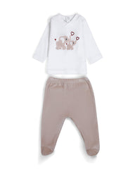 Off White Newborn soft Set – Long Sleeve