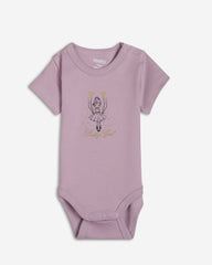 3 soft cotton baby girl bodysuits in calm pastel colors – comfy, breathable