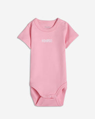 3 soft cotton baby girl bodysuits in calm pastel colors – comfy, breathable