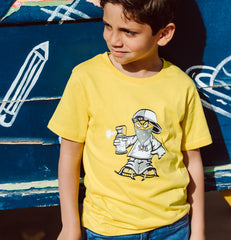 Fun & cartoonish printed half sleeve tshirt for boys by Pompelo
