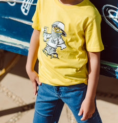 Fun & cartoonish printed half sleeve tshirt for boys by Pompelo
