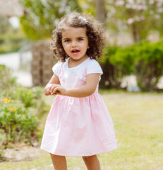 Girl half sleeve dress by Pompelo