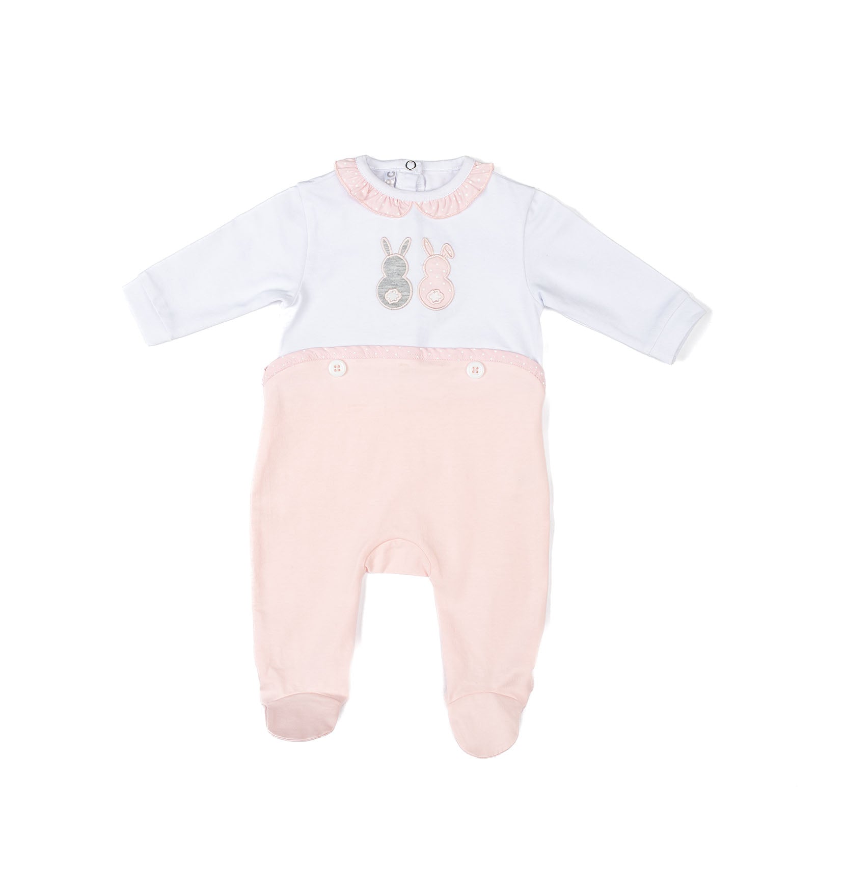Cute bunny baby girl romper by Pompelo
