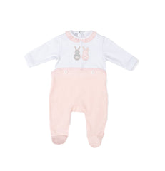 Cute bunny baby girl romper by Pompelo