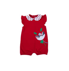 Baby girl cute red romper by Pompelo