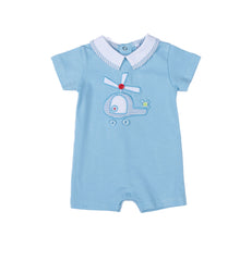 Airplane baby boy romper by Pompelo