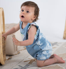 Tie-dye sleeveless Babyboy romper by Pompelo