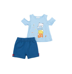 Cute soft baby girl pyjama set by Pompelo