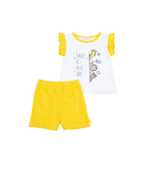 Cozy cotton baby girl pyjama set by Pompelo