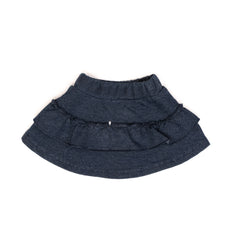 Fashionable denim baby girl skirt with ribbon by Pompelo