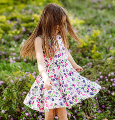 Fluerie patterned sleeveless summer dress by Pompelo