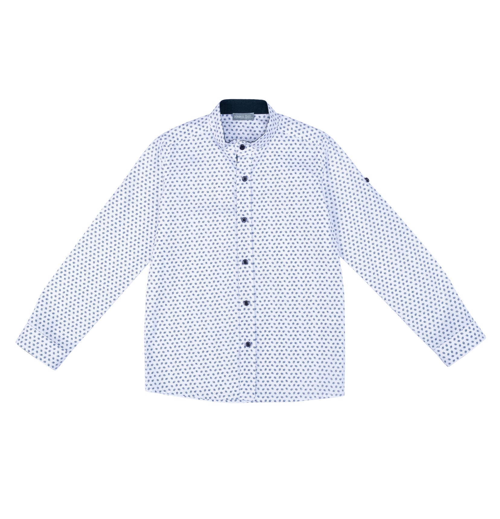 Elegant patterned half sleeve chemise for boys by Pompelo