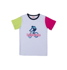 Modish printed & colorful half sleeve tshirt for boys by Pompelo