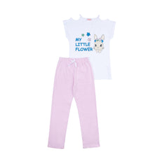 Girl stylish pyjama set of top and pants by Pompelo