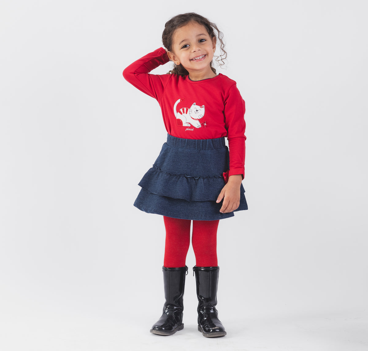 Cute long sleeve baby girl top by Pompelo